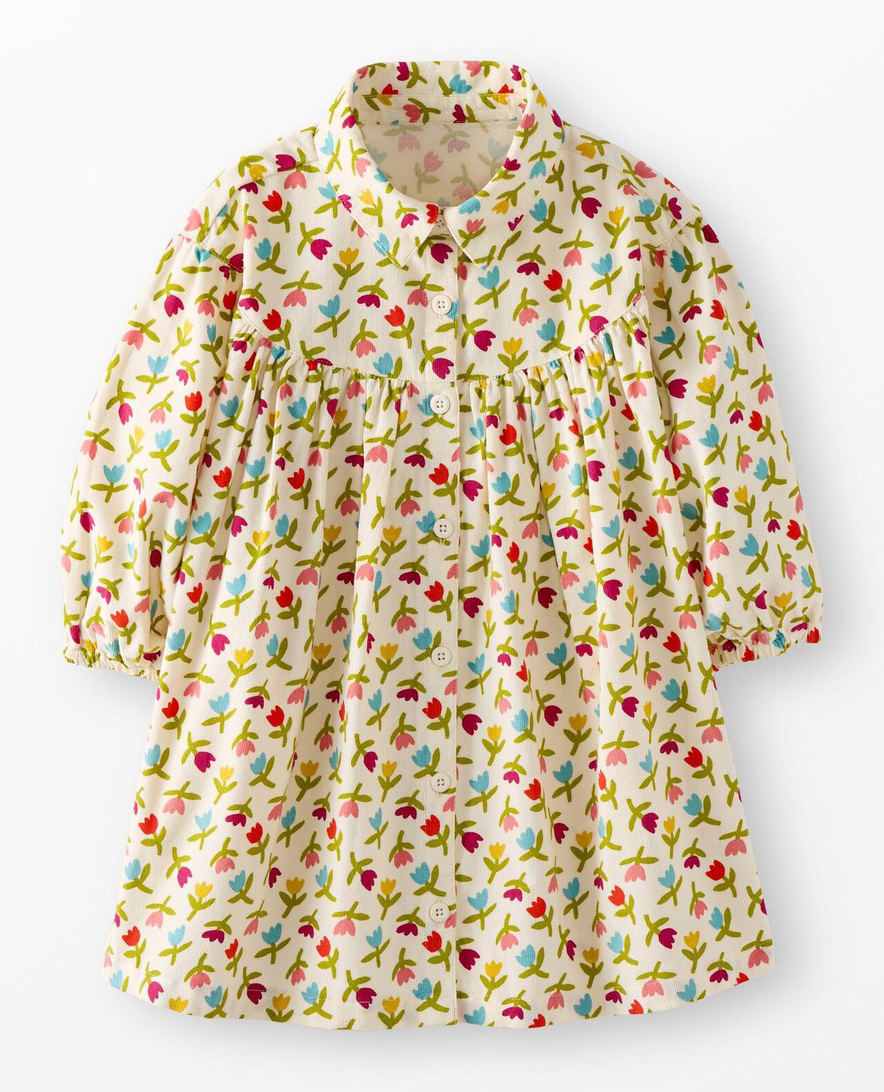 Corduroy Button-Front Dress with Pockets - Image 2