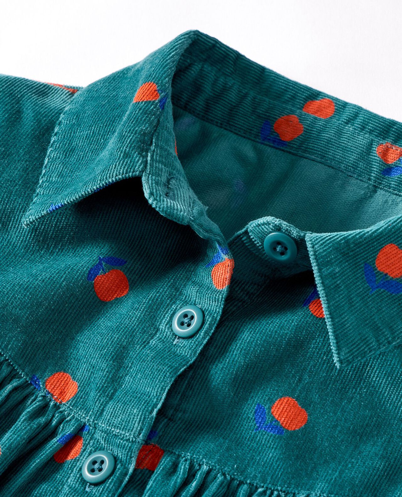 Corduroy Button-Front Dress with Pockets - Image 2