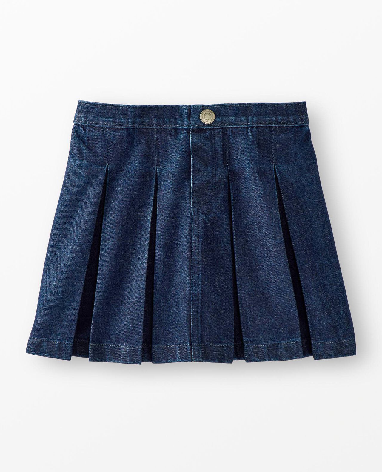 Pleated Denim Skirt