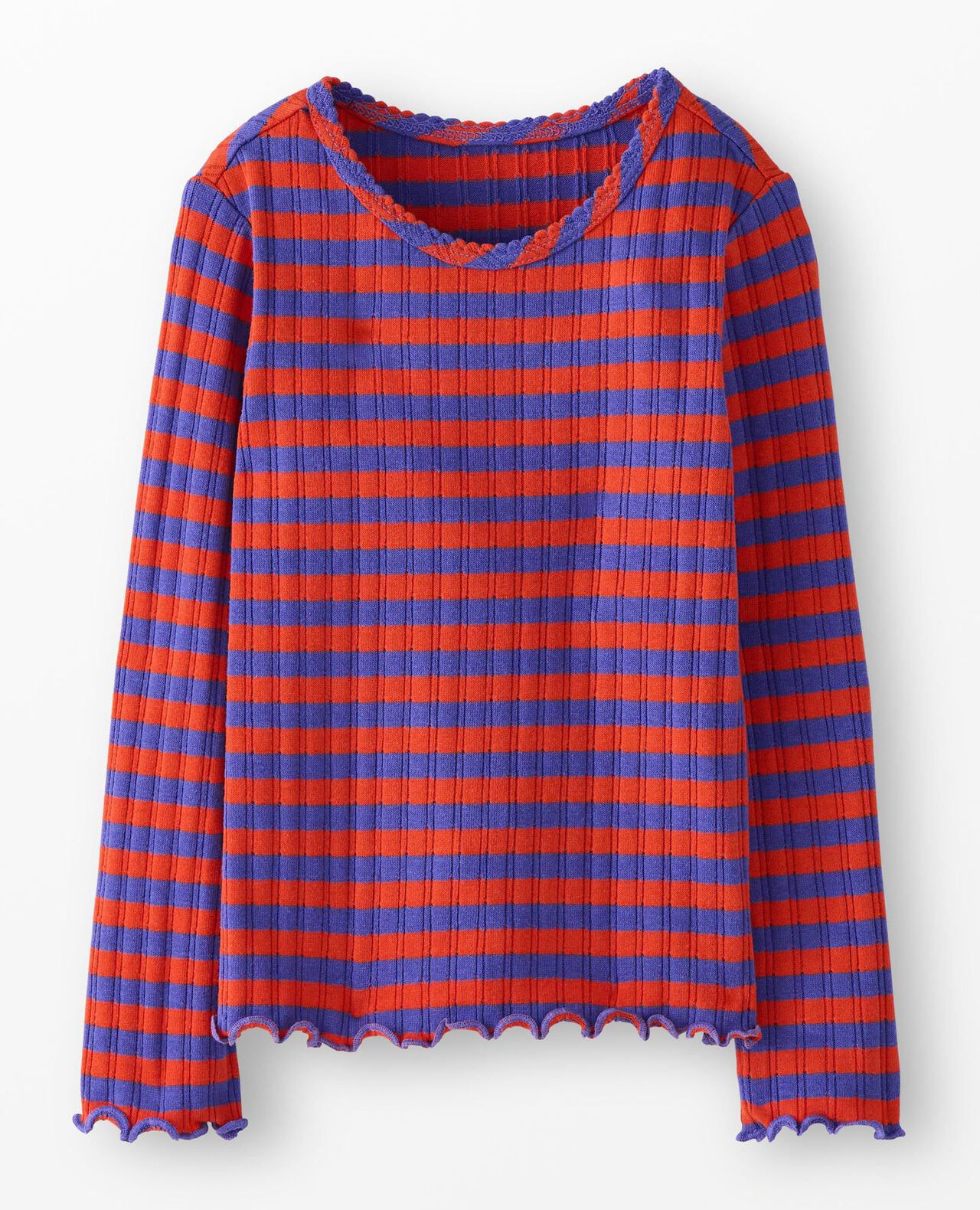 Long Sleeve Pointelle Top - Image 2