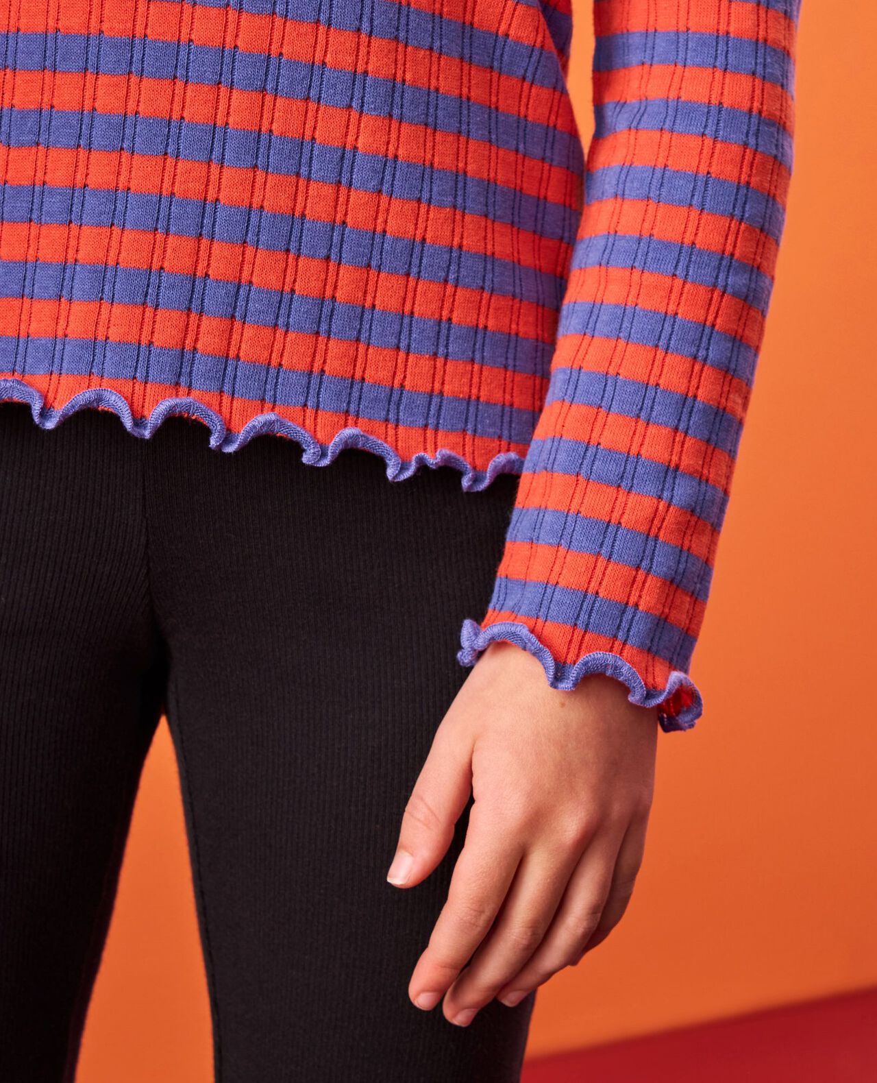 Long Sleeve Pointelle Top - Image 4