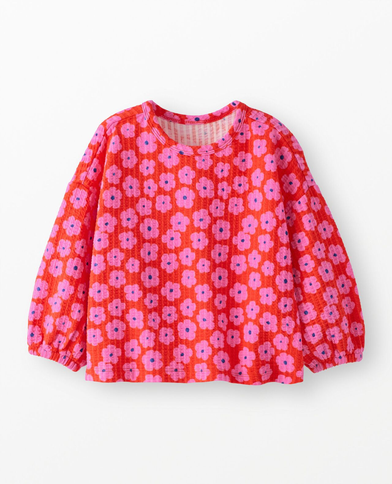 Balloon Sleeve Jacquard Top
