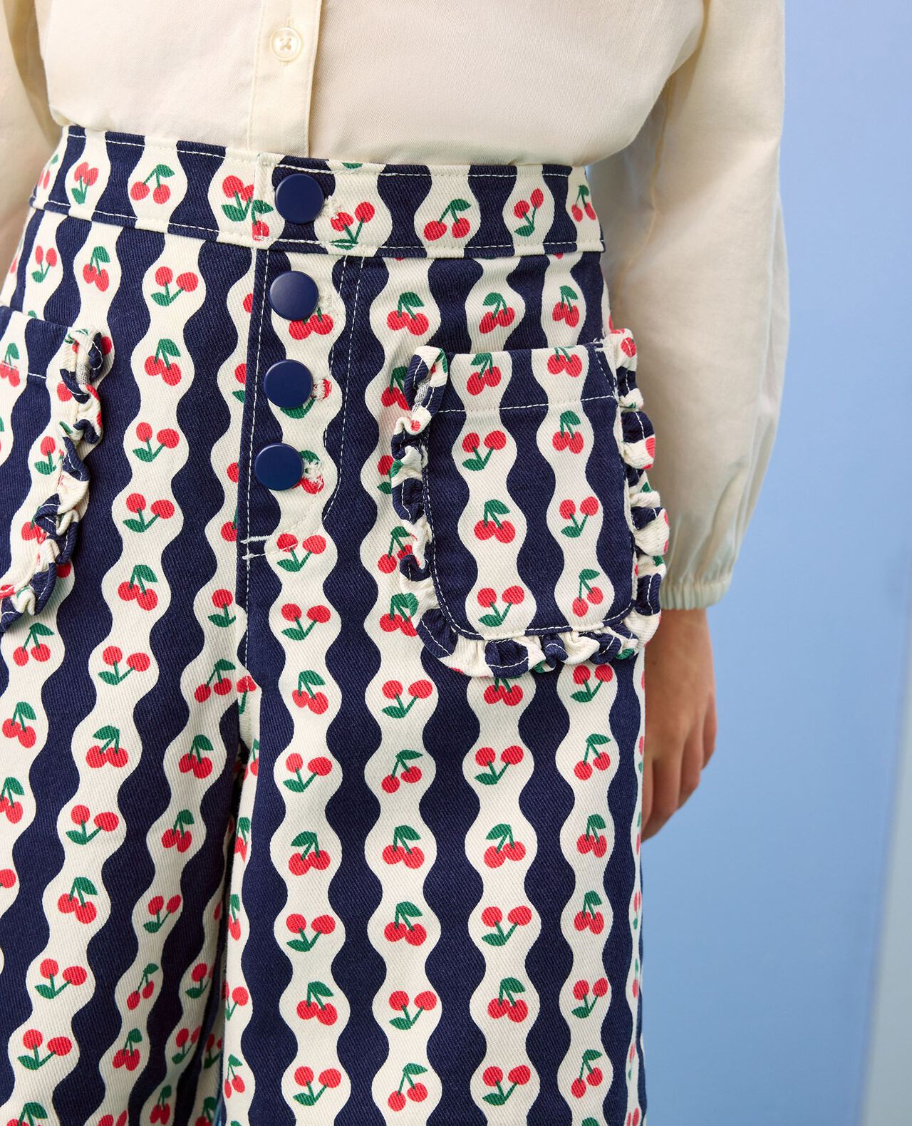 Wide Leg Twill Pants - Image 6