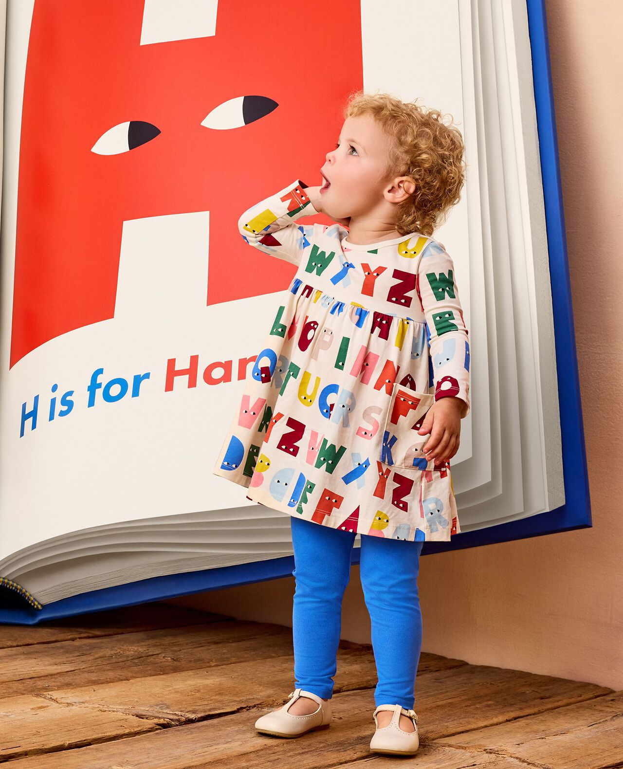 Baby Long Sleeve Pocket Dress & Leggings Set - Image 4