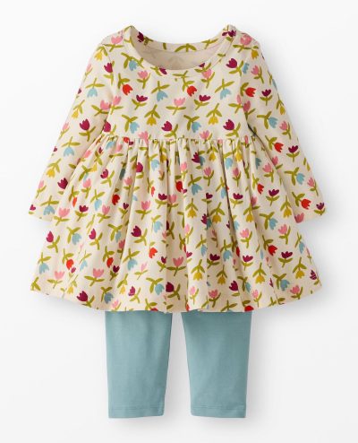 Baby Long Sleeve Skater Dress & Leggings Set