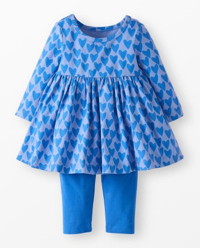 Baby Long Sleeve Skater Dress & Leggings Set