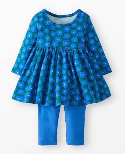 Baby Long Sleeve Skater Dress & Leggings Set