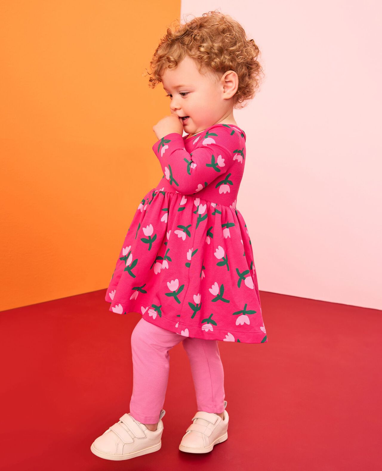 Baby Long Sleeve Skater Dress & Leggings Set - Image 3
