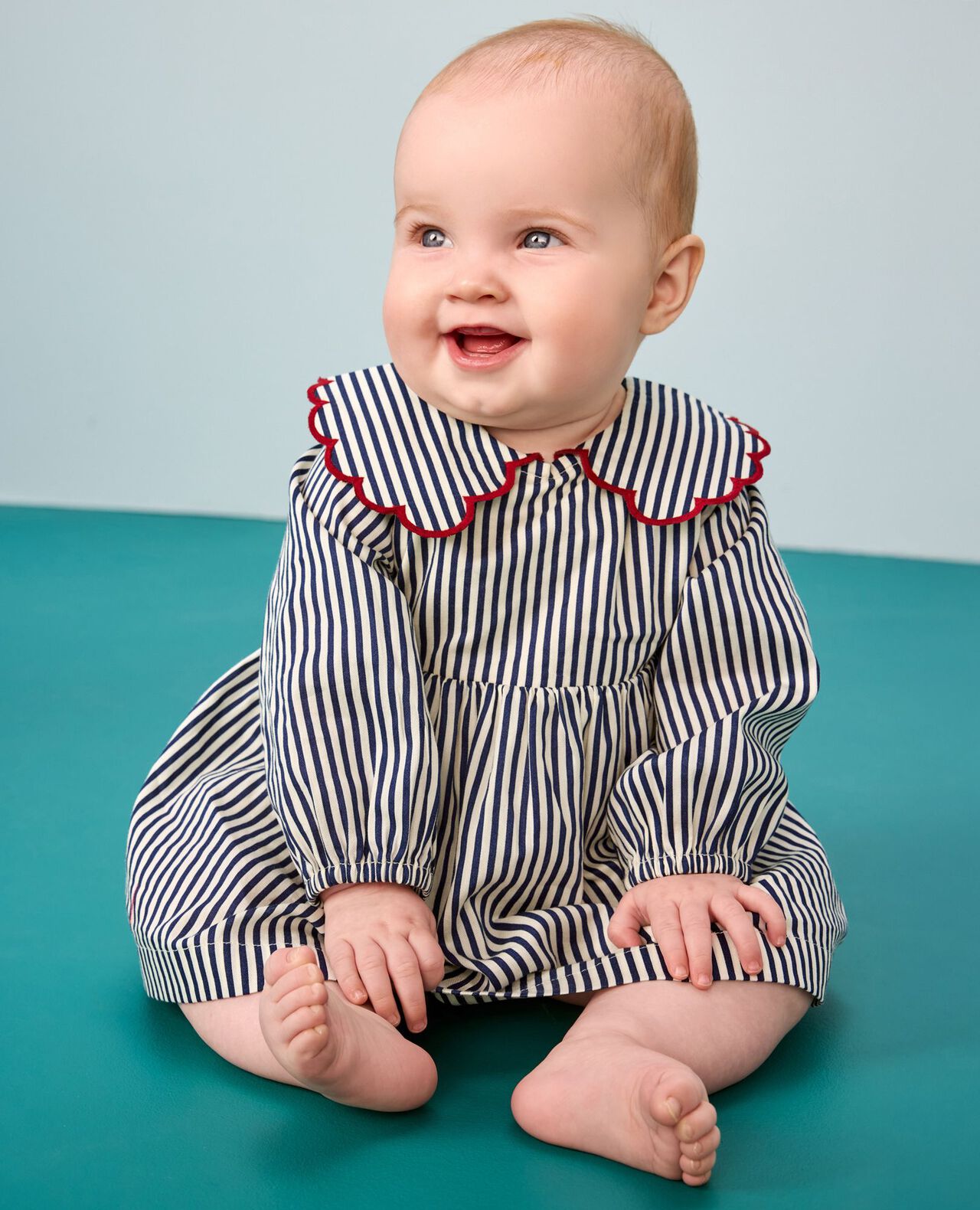 Baby Twill Dress & Bloomers Set - Image 6