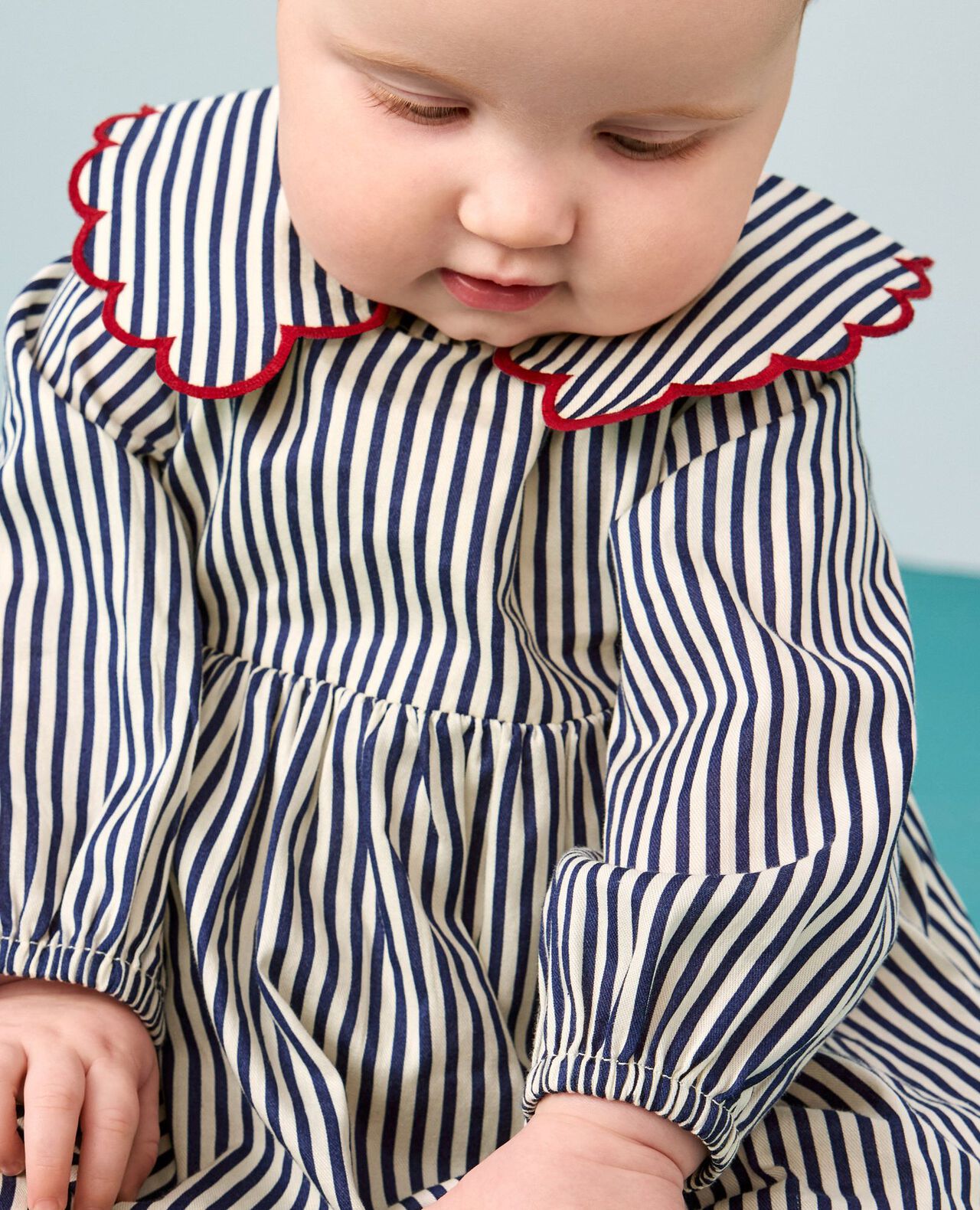 Baby Twill Dress & Bloomers Set - Image 7