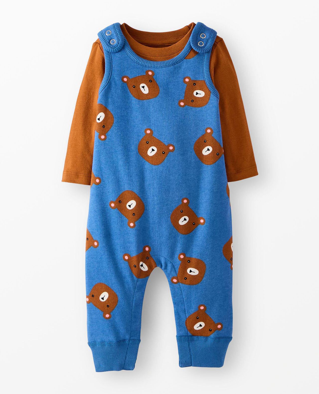 Baby French Terry Tee & Overalls Set - Image 2