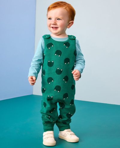 Baby French Terry Tee & Overalls Set