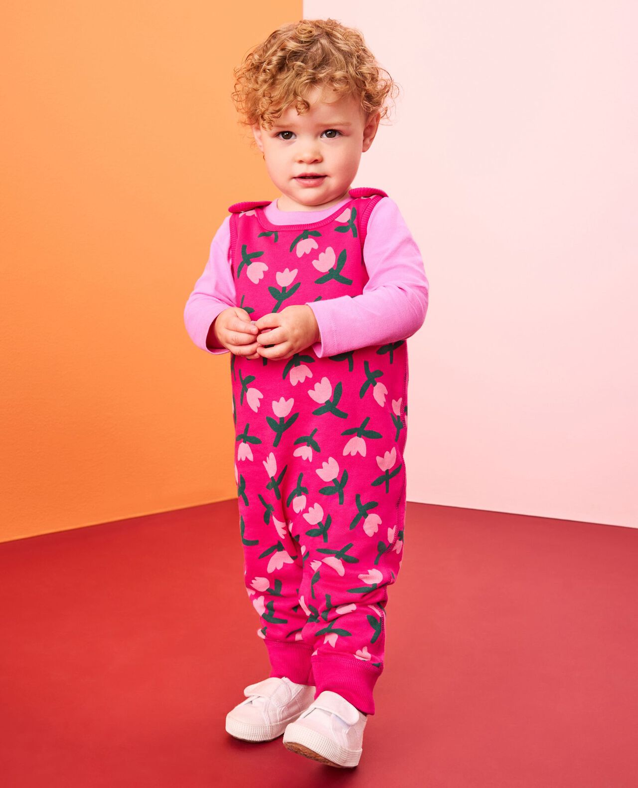 Baby French Terry Tee & Overalls Set