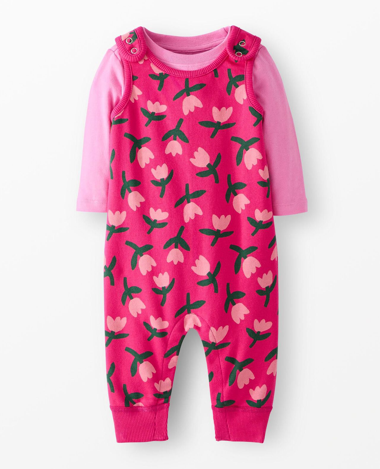 Baby French Terry Tee & Overalls Set - Image 2