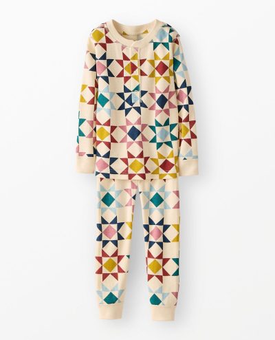 Waffle Henley Pajama Set