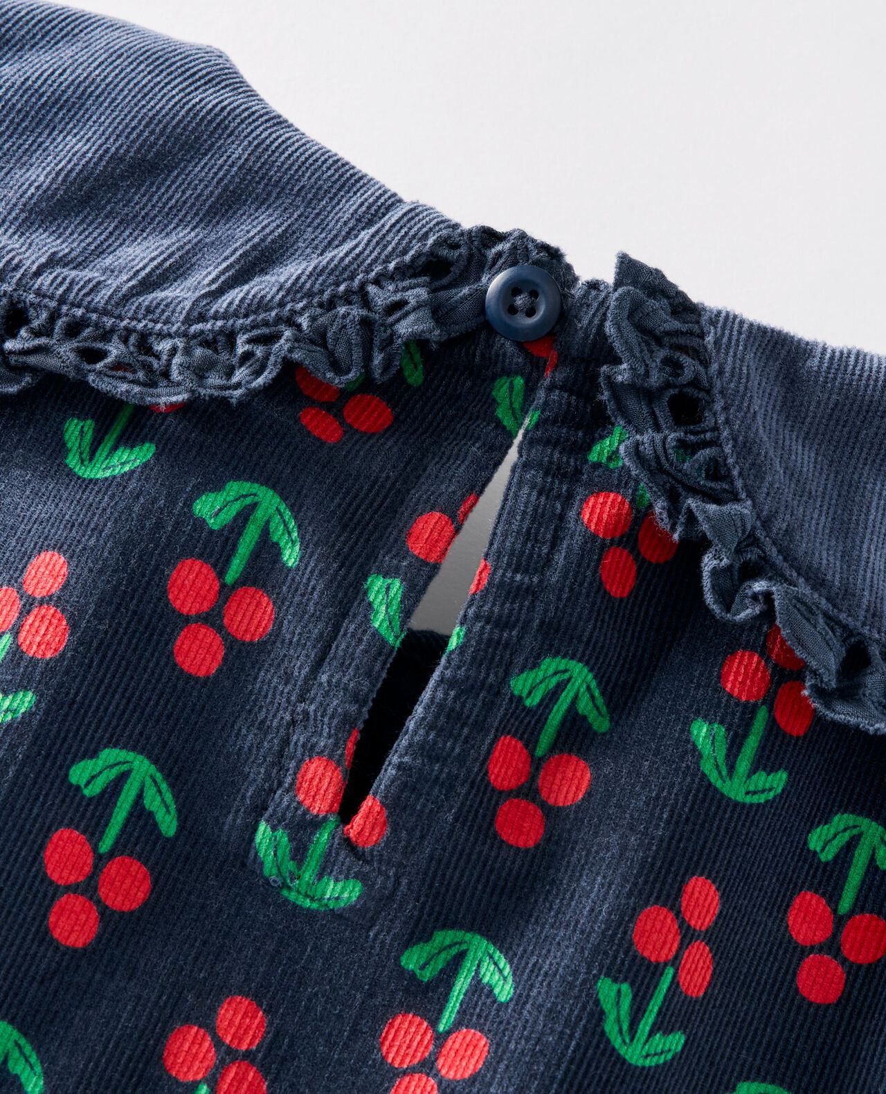 Embroidered Corduroy Dress with Pockets - Image 2