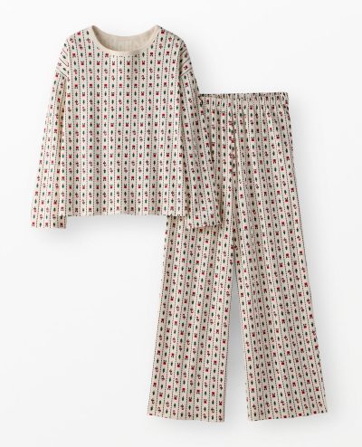 Women's Holiday Wide Leg Pajama Set