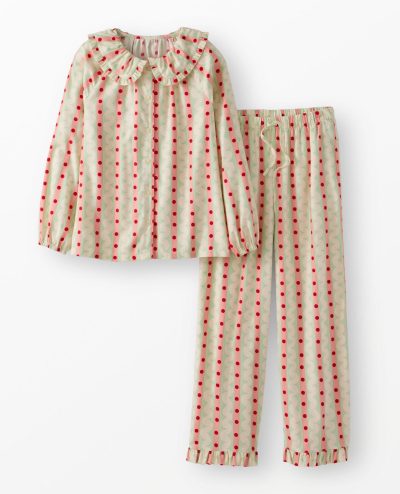 Women's Holiday HannaSoft™ Flannel Ruffle Pajama Set